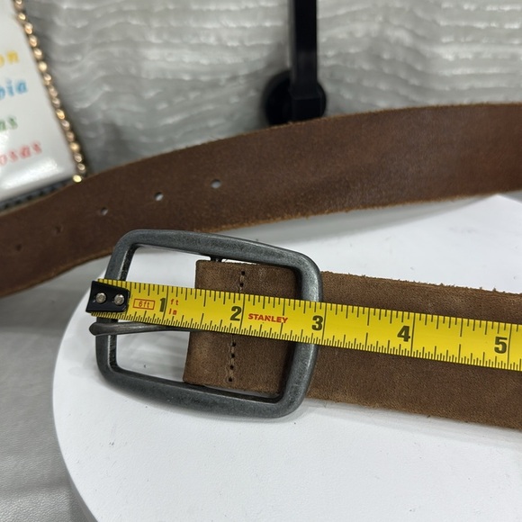 (H) Jack & Jones Men's Vintage Buffalo Leather Belt,Made in Italy, Brown,Size 85 - Picture 13 of 14
